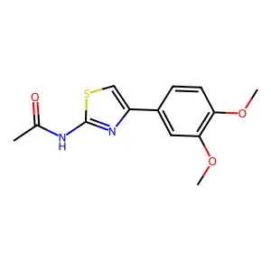 N-[4-(3,4-dimethoxyphenyl)-1,3-thiazol-2-yl]acetamide structure