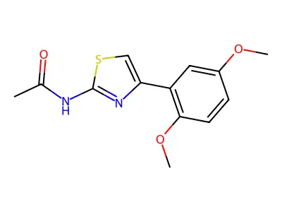 N-[4-(2,5-dimethoxyphenyl)-1,3-thiazol-2-yl]acetamide structure