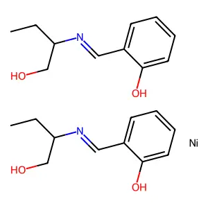 Bis(2-(1-hydroxybutan-2-yliminomethyl)phenol);nickel structure
