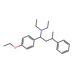 1-(对乙氧基苯基)-N,N-二乙基-3-苯基丁胺 structure