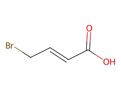 4-溴-2-丁烯酸 structure