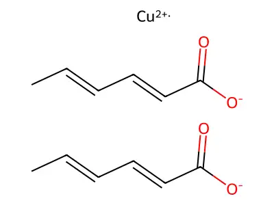 Copper bis(hexa-2,4-dienoate) structure