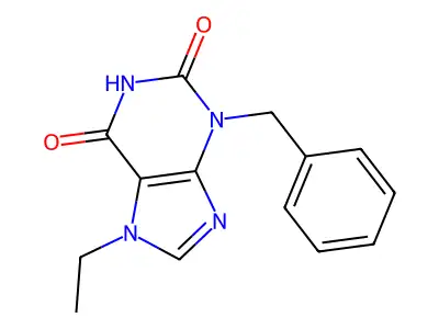 3-Benzyl-7-ethyl-3,7-dihydro-1H-purine-2,6-dione structure