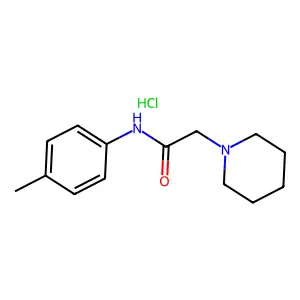 1-Piperidineaceto-p-toluidide, hydrochloride structure