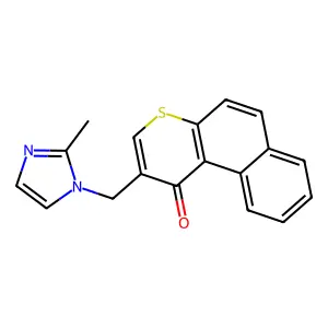 1H-Naphtho[2,1-b]thiopyran-1-one, 2-[(2-methyl-1H-imidazol-1-yl)methyl]- structure