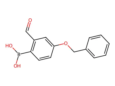 4-Benzyloxy-2-formylphenylboronic Acid (contains varying amounts of Anhydride) structure