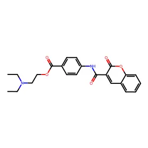 2-(diethylamino)ethyl 4-(2-oxo-2H-chromene-3-carboxamido)benzoate structure
