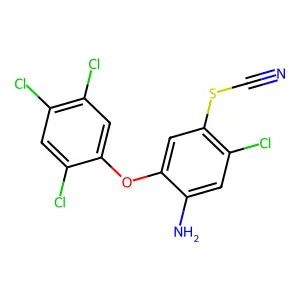 4-Amino-2-chloro-5-(2,4,5-trichlorophenoxy)phenyl thiocyanate structure