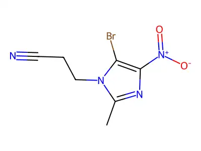 3-(5-bromo-2-methyl-4-nitro-1H-imidazol-1-yl)propanenitrile structure