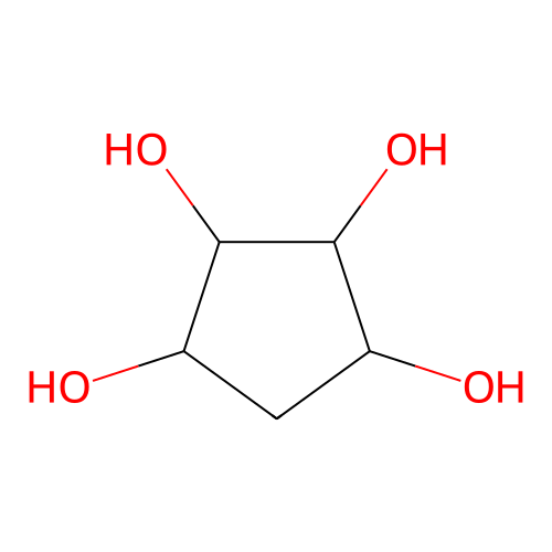 1,2,3,4-Cyclopentanetetrol, stereoisomer structure