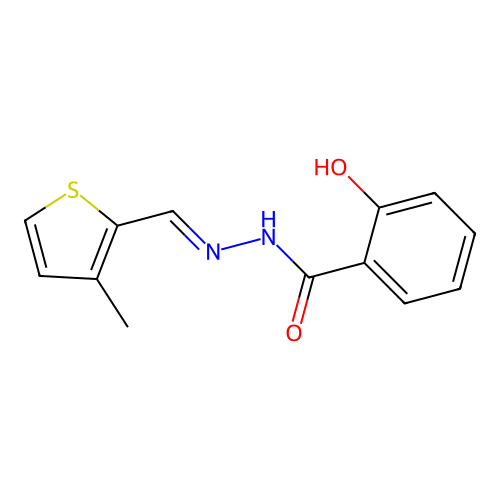 2-hydroxy-N'-[(3-methyl-2-thienyl)methylene]benzohydrazide structure