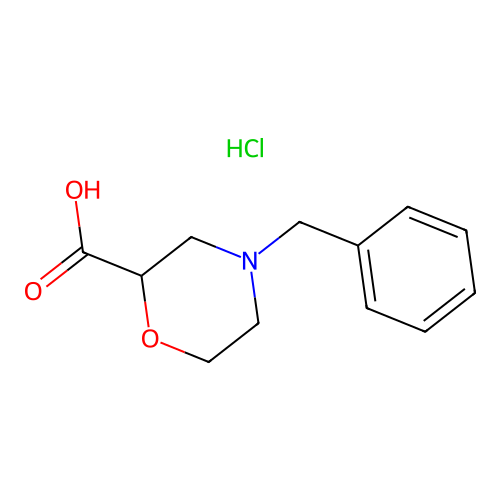 4-Benzylmorpholine-2-carboxylic acid hydrochloride structure