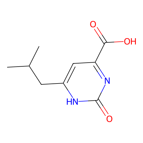 2-Hydroxy-6-isobutylpyrimidine-4-carboxylic acid structure