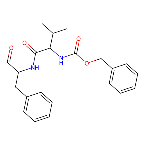Carbobenzoxy-valinyl-phenylalaninal structure