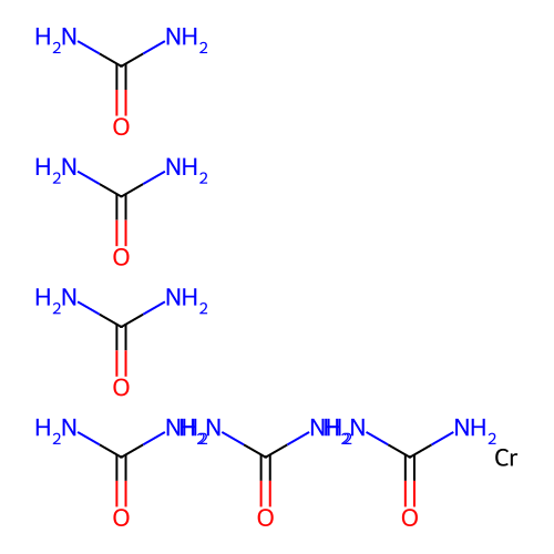 Chromium(III) hexaurea chloride structure
