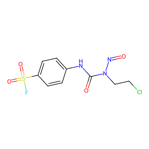 4-[[2-Chloroethyl(nitroso)carbamoyl]amino]benzenesulfonyl fluoride structure