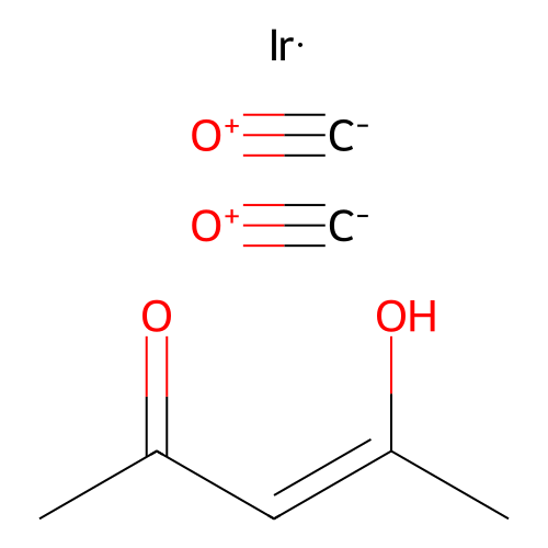 Iridium, dicarbonyl(2,4-pentanedionato-O,O')- structure