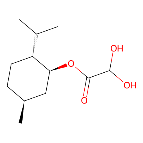 1-O-Dihydroxyacetyl-D-menthol structure