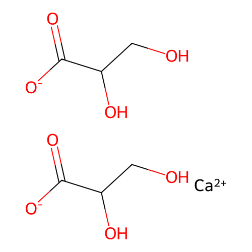 Calcium (1)-2,3-dihydroxypropionate structure