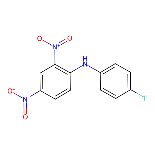 N-(4-fluorophenyl)-2,4-dinitroaniline structure