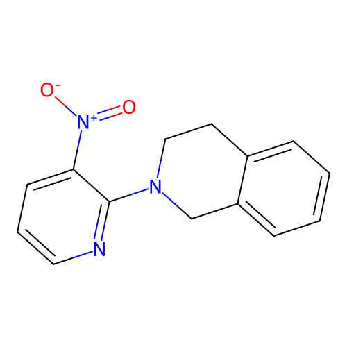 Isoquinoline, 1,2,3,4-tetrahydro-2-(3-nitro-2-pyridinyl)- structure