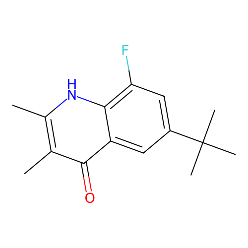 2,3-Dimethyl-6-t-butyl-8-fluoro-4-hydroxyquinoline structure