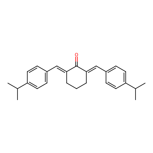 (2E,6E)-2,6-bis[(4-propan-2-ylphenyl)methylidene]cyclohexan-1-one structure
