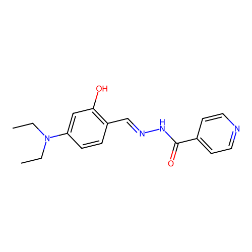 N-[[4-(diethylamino)-2-hydroxyphenyl]methylideneamino]pyridine-4-carboxamide structure