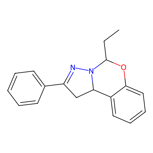 5-Ethyl-2-phenyl-1,10b-dihydropyrazolo[1,5-c][1,3]benzoxazine structure