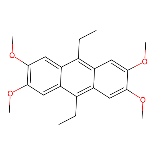 9,10-Diethyl-2,3,6,7-tetramethoxyanthracene structure