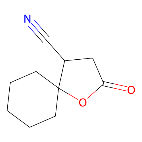 2-Oxo-1-oxaspiro[4.5]decane-4-carbonitrile structure