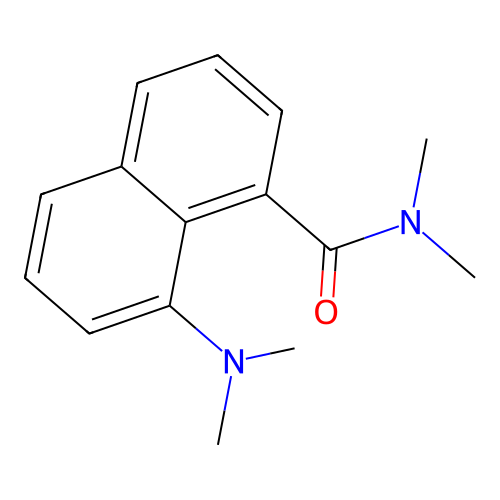 1-Dimethylamino-8-dimethylcarbamoylnaphthalene structure