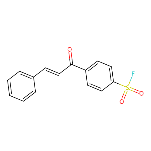 4-[(E)-3-phenylprop-2-enoyl]benzenesulfonyl fluoride structure