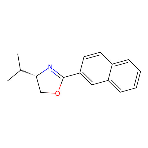 (S)-4-Isopropyl-2-(naphthalen-2-yl)-4,5-dihydrooxazole structure