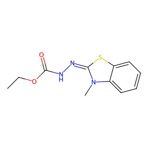 2,3-Dihydro-2-(ethoxycarbonylhydrazinylylidene)-3-methylbenzothiazole structure