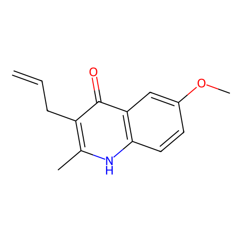3-Allyl-6-methoxy-2-methyl-4-quinolinol structure