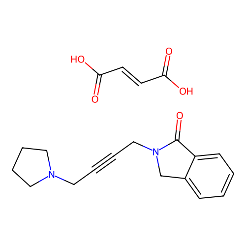 Phthalimidine, 2-(4-(1-pyrrolidinyl)-2-butynyl)-, fumarate (1:1) structure