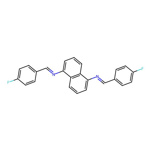 1,5-Bis(4-fluorobenzylideneamino)naphthalene structure