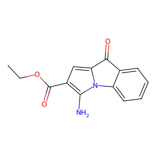 Ethyl 3-amino-9-oxo-9H-pyrrolo[1,2-a]indole-2-carboxylate structure