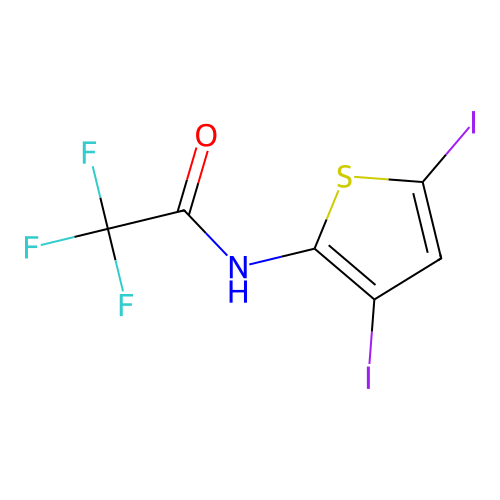 N-(3,5-diiodo-2-thienyl)-2,2,2-trifluoroacetamide structure