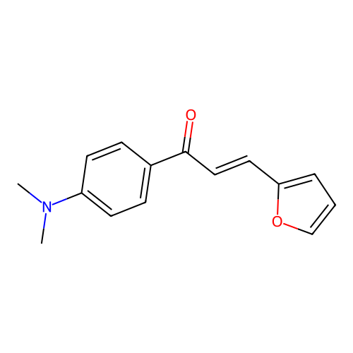 (E)-1-(4-(dimethylamino)phenyl)-3-(furan-2-yl)prop-2-en-1-one structure
