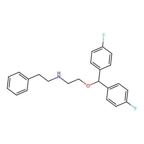 N-[2-[bis(4-fluorophenyl)methoxy]ethyl]-2-phenylethanamine structure