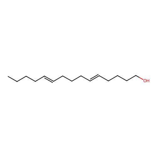 5,10-Pentadecadien-1-ol structure