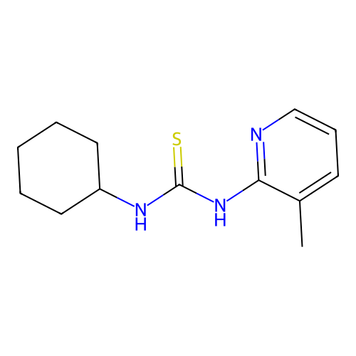 (Cyclohexylamino)[(3-methyl(2-pyridyl))amino]methane-1-thione structure