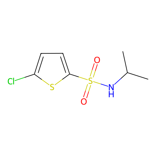 5-chloro-N-propan-2-ylthiophene-2-sulfonamide structure