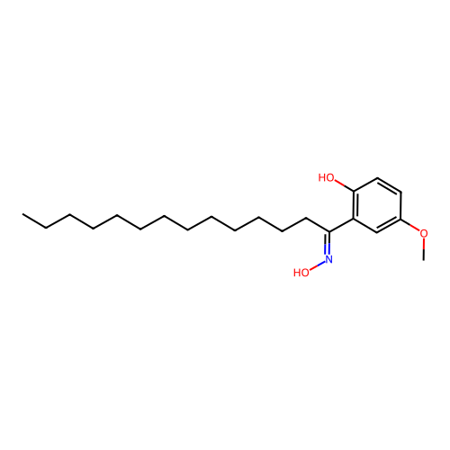 2-(N-hydroxy-C-tridecylcarbonimidoyl)-4-methoxyphenol structure