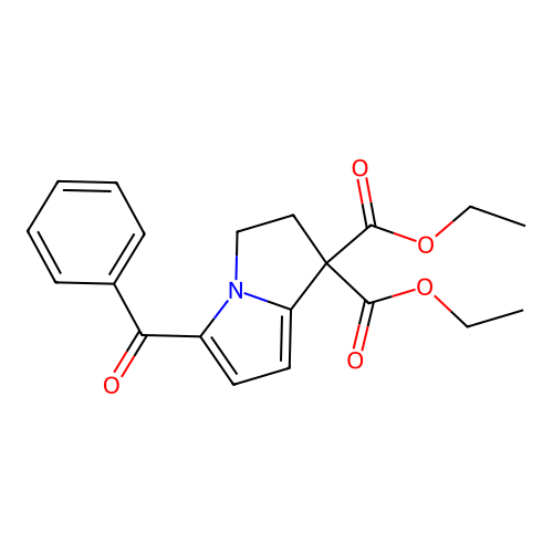 diethyl 5-benzoyl-2,3-dihydro-1H-pyrrolizine-1,1-dicarboxylate structure
