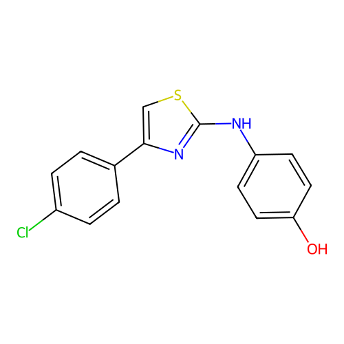 4-((4-(4-Chlorophenyl)-2-thiazolyl)amino)phenol structure