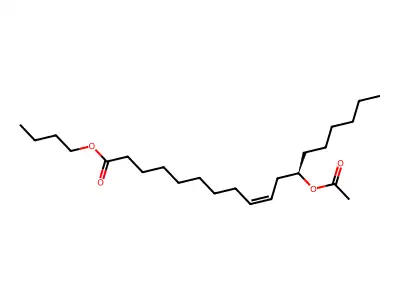 Butyl 12-acetyloxyoctadec-9-enoate structure