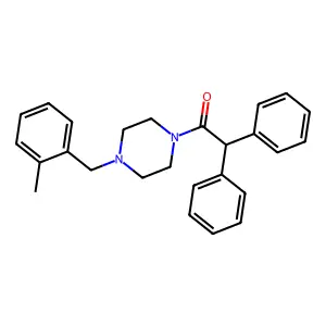 1-(Diphenylacetyl)-4-(2-methylbenzyl)piperazine structure